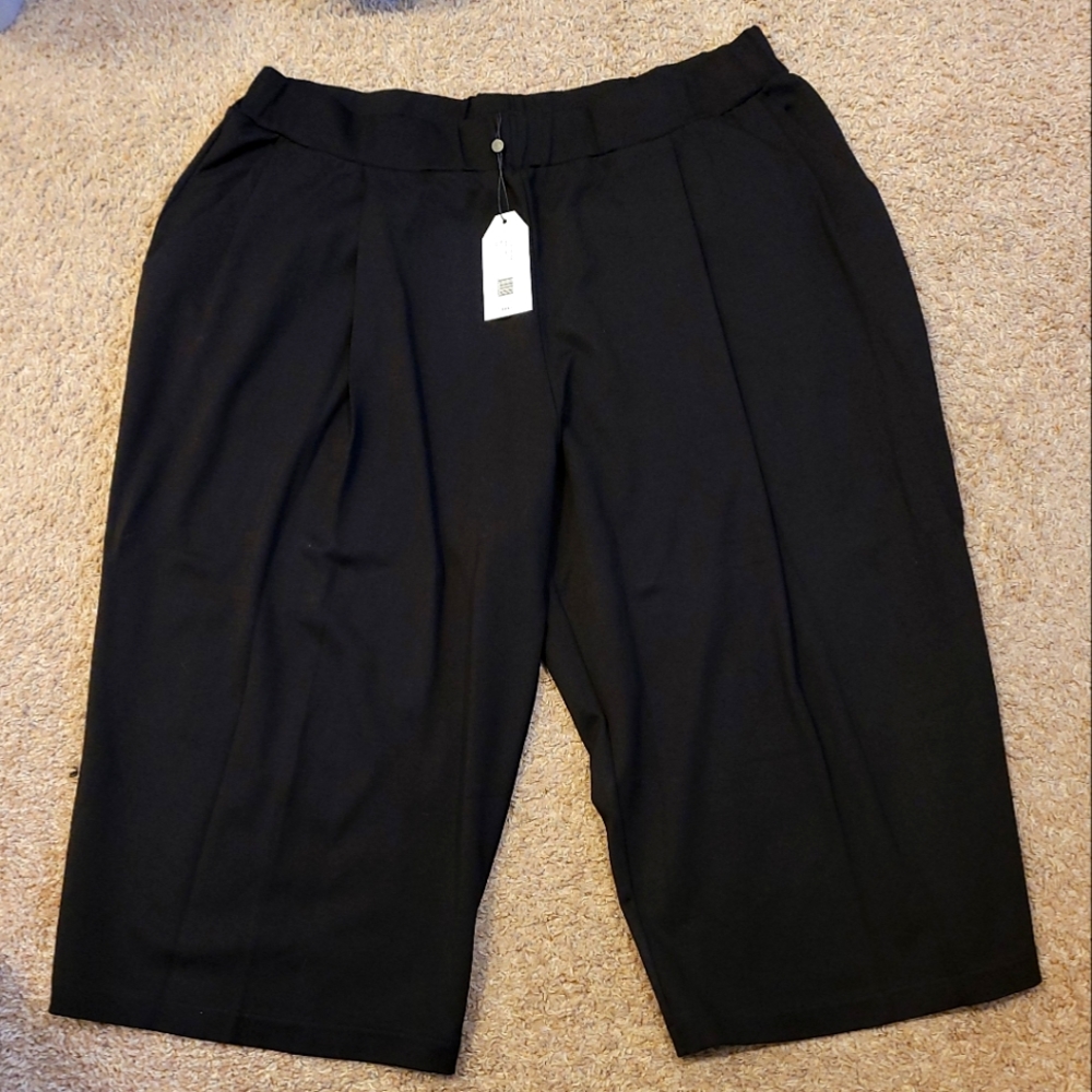 Universal Standard Tess Ponte Culottes, US Size M (18-20) in Black, NWT - Picture 2 of 3
